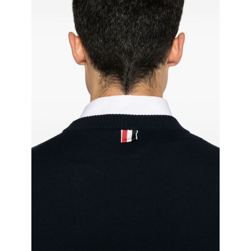 Thom Browne Men 4Bar Cotton Sweater - Picture 4 of 5